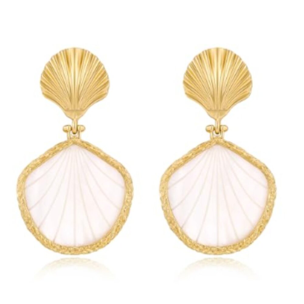 Gold Shell Earrings